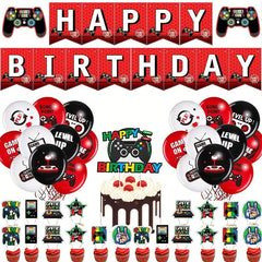 Birthday Party Balloon Set Pull Flag Cake Insert Decoration Supplies