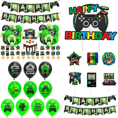 Birthday Party Balloon Set Pull Flag Cake Insert Decoration Supplies