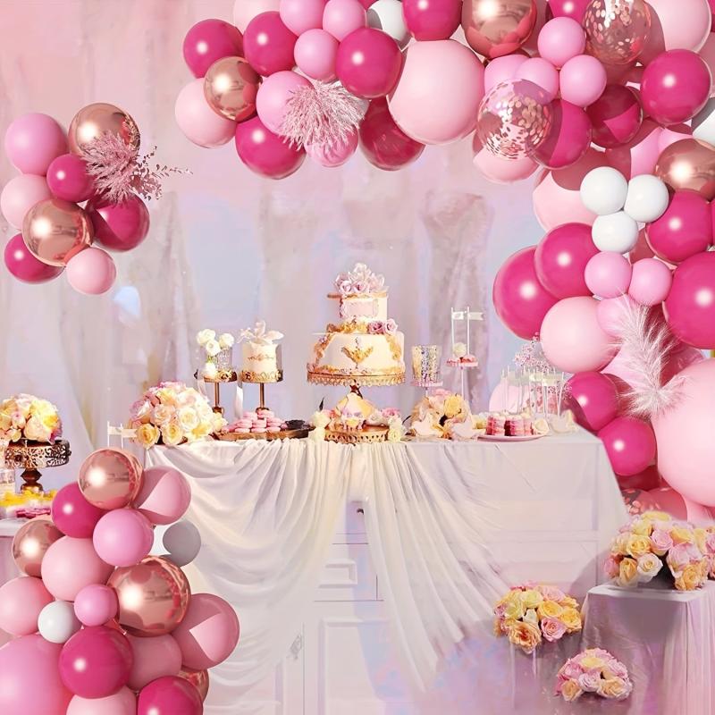 50pcs Hot Pink Rose Balloons 12 7 Cm Matte Balloons