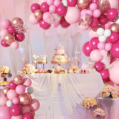 50pcs Hot Pink Rose Balloons 12 7 Cm Matte Balloons