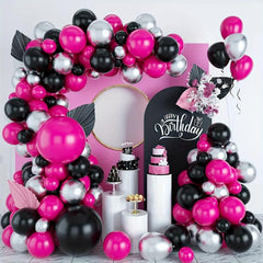 50pcs Hot Pink Rose Balloons 12 7 Cm Matte Balloons