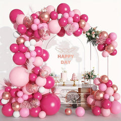 50pcs Hot Pink Rose Balloons 12 7 Cm Matte Balloons