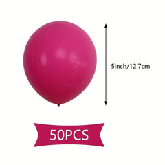 50pcs Hot Pink Rose Balloons 12 7 Cm Matte Balloons