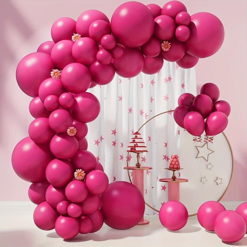 50pcs Hot Pink Rose Balloons 12 7 Cm Matte Balloons
