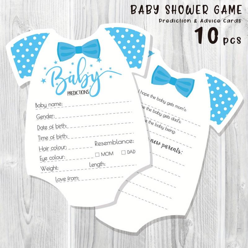 10pcs Baby Shower Game Cards Predictions & Advice Baby Shower Decorations