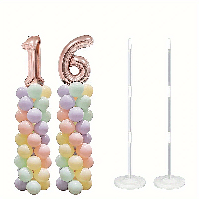 2 Pack Balloon Column Arch Kit for Wedding and Party