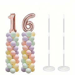 2 Pack Balloon Column Arch Kit for Wedding and Party