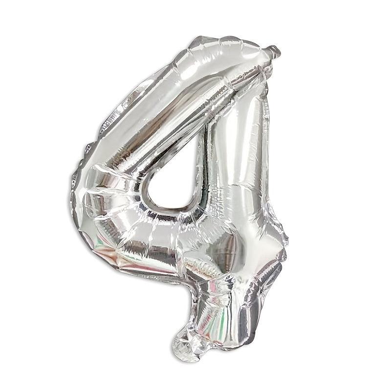 16 Silver Number Balloon Holiday Decoration Home Party Balloon