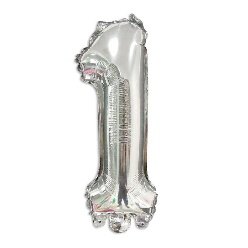 16 Silver Number Balloon Holiday Decoration Home Party Balloon
