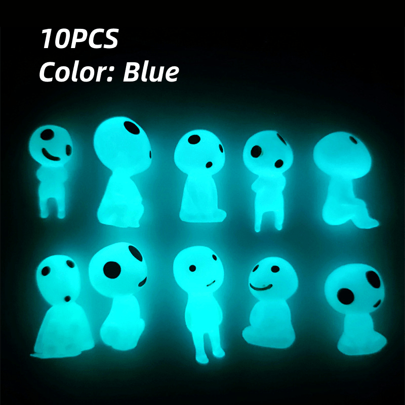 10pcs Luminous Tree Spirits Micro Landscape Figure Ornament