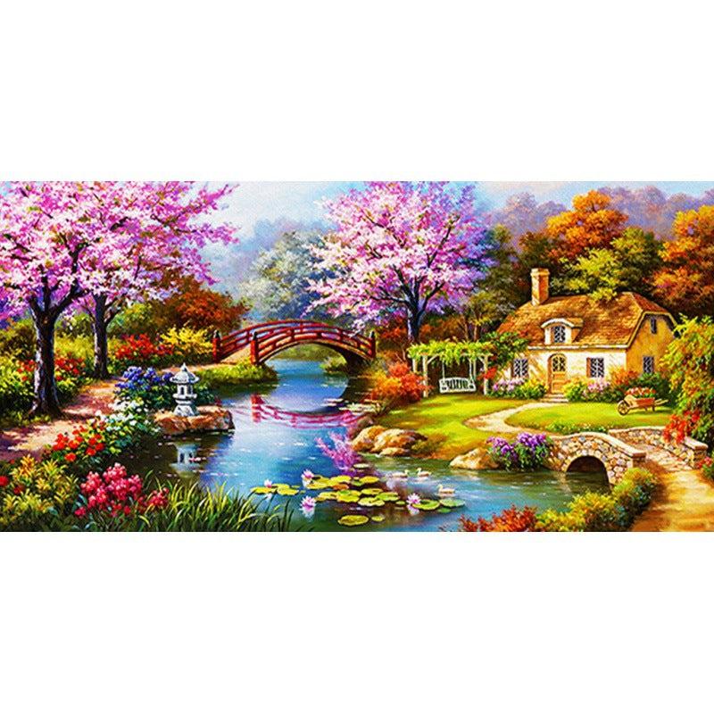 DIY Floral Garden House Diamond Painting Kit