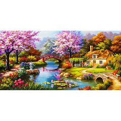 DIY Floral Garden House Diamond Painting Kit