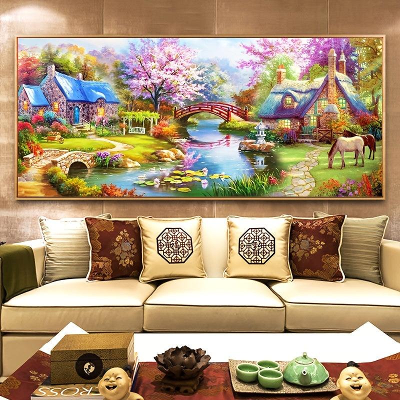 DIY Floral Garden House Diamond Painting Kit