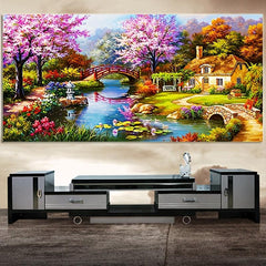 DIY Floral Garden House Diamond Painting Kit