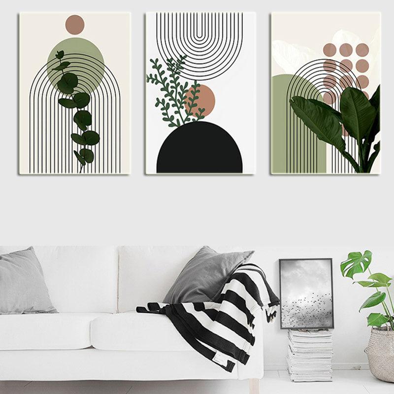 3pcs Geometry HD Canvas Art Poster Fresh Plant Art Decor Painting
