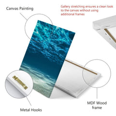 3pcs Modern Nordic Canvas Paintings Sea & Underwater Scenery
