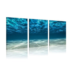 3pcs Modern Nordic Canvas Paintings Sea & Underwater Scenery