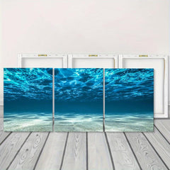 3pcs Modern Nordic Canvas Paintings Sea & Underwater Scenery