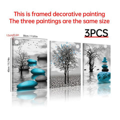 3pcs Minimalist Style Canvas Paintings Landscape Wall Art Decor