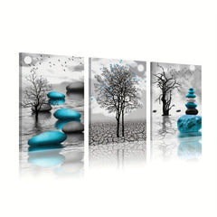 3pcs Minimalist Style Canvas Paintings Landscape Wall Art Decor
