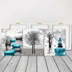 3pcs Minimalist Style Canvas Paintings Landscape Wall Art Decor