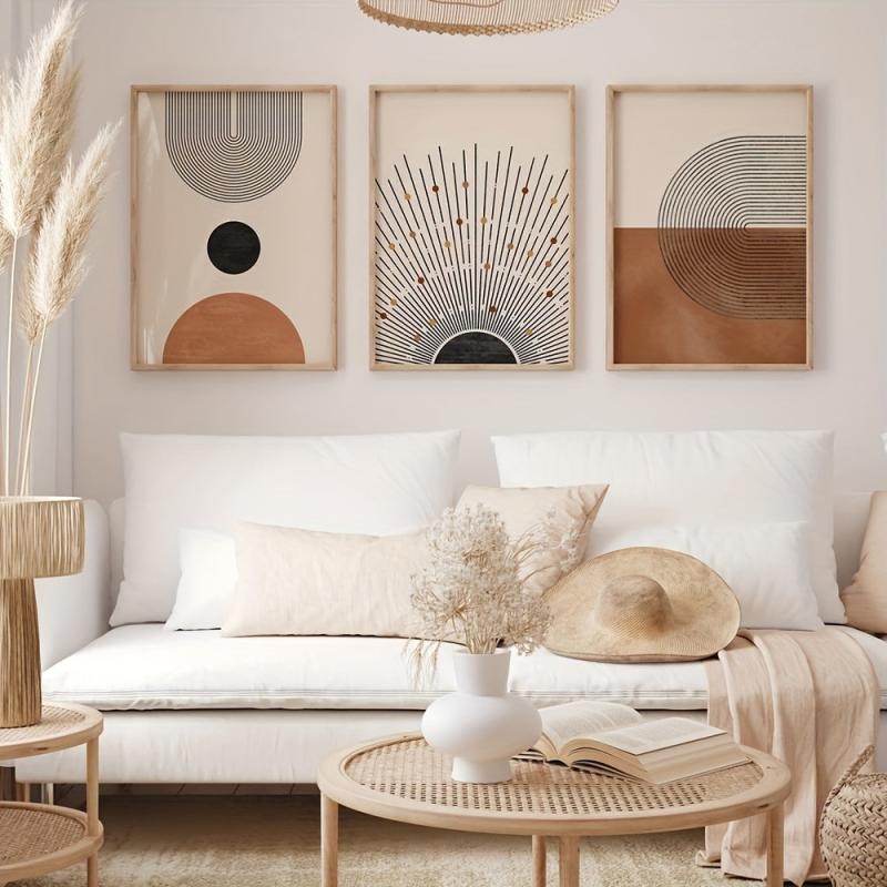 Sunshine Geometry Graphic Arch Wall Poster for Living Room Bedroom Office Decor