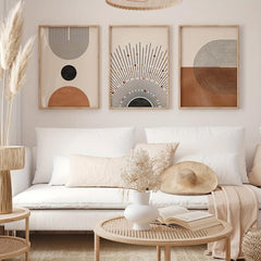 Sunshine Geometry Graphic Arch Wall Poster for Living Room Bedroom Office Decor