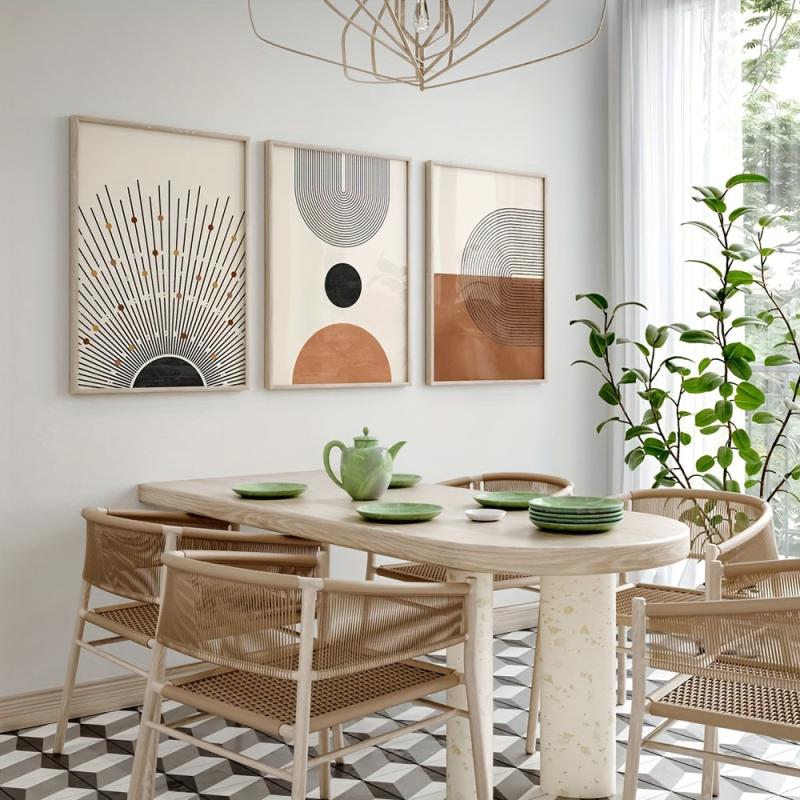 Sunshine Geometry Graphic Arch Wall Poster for Living Room Bedroom Office Decor