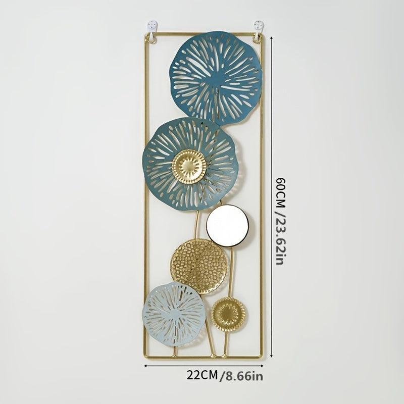 Lotus Leaf Metal Wall Decor Rustic Hanging Farmhouse Art