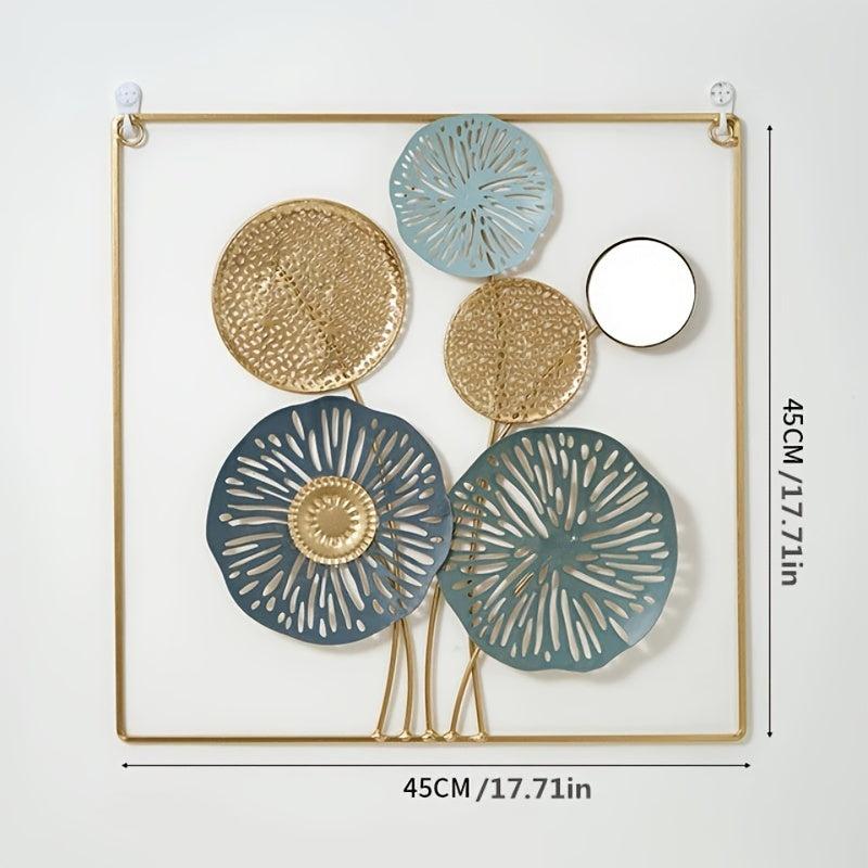 Lotus Leaf Metal Wall Decor Rustic Hanging Farmhouse Art