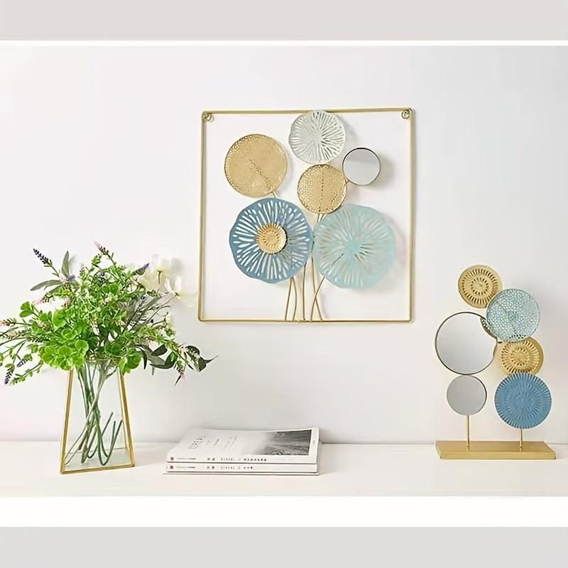 Lotus Leaf Metal Wall Decor Rustic Hanging Farmhouse Art