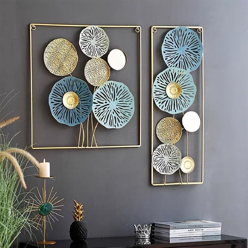 Lotus Leaf Metal Wall Decor Rustic Hanging Farmhouse Art