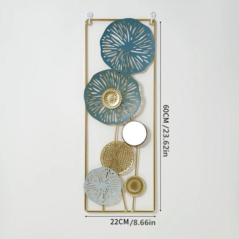 Lotus Leaf Metal Wall Decor Rustic Hanging Farmhouse Art