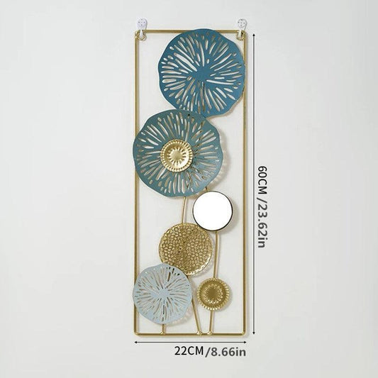 Lotus Leaf Metal Wall Decor Rustic Hanging Farmhouse Art