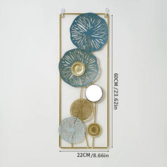 Lotus Leaf Metal Wall Decor Rustic Hanging Farmhouse Art