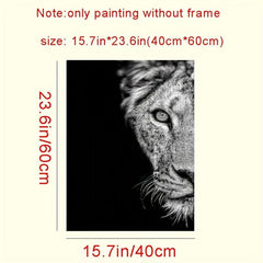 2pcs African Lion Wall Poster Canvas Painting 15.7x23.6in 40cmx60cm