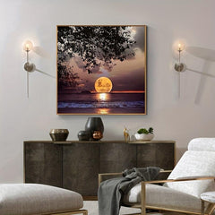Sea Sunset Canvas Painting for Home Decor