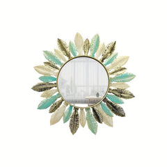 3D Feather Mirror Wall Hanging Wall Decor Living Room Bedroom Bathroom