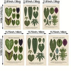 3pcs Foliage Plant Canvas Painting Wall Art For Living Room - Home Decor