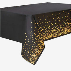 Golden Dot Confetti Tablecloth, Waterproof, Anti-Outdoor Picnic, PEVA Plast