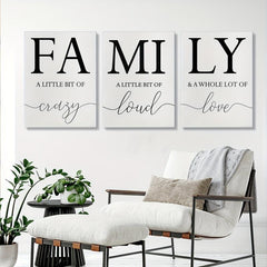3pcs Framed Minimalist Poster Painting Mural Art Family Photo Living Room Decor