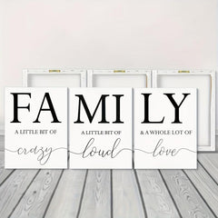 3pcs Framed Minimalist Poster Painting Mural Art Family Photo Living Room Decor
