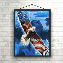Flag And Eagle Diamond Painting Kit - Round Diamonds