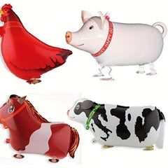 6pcs Farm Animal Balloons Pack - Birthday Party and Room Decor