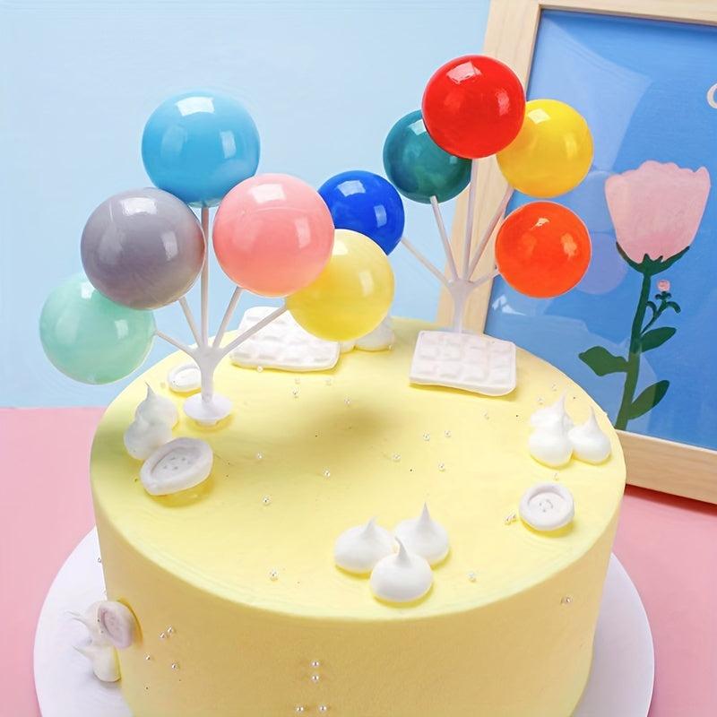 Colorful Balloon Cake Decoration Mini Round Cupcake Dollhouse Party Birthday