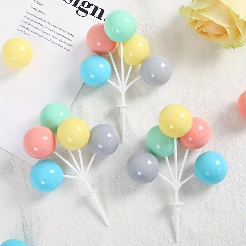 Colorful Balloon Cake Decoration Mini Round Cupcake Dollhouse Party Birthday