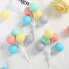 Colorful Balloon Cake Decoration Mini Round Cupcake Dollhouse Party Birthday