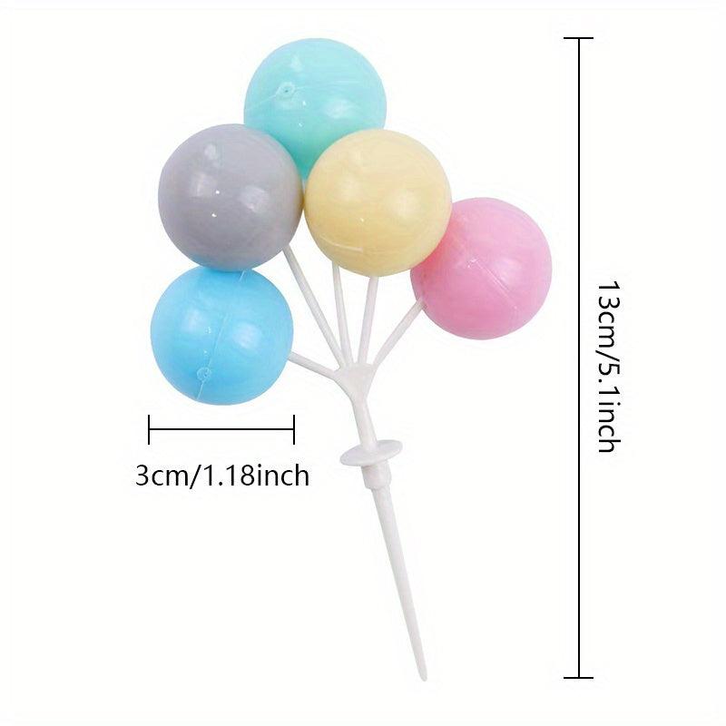 Colorful Balloon Cake Decoration Mini Round Cupcake Dollhouse Party Birthday