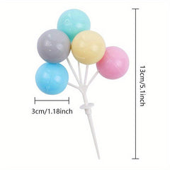 Colorful Balloon Cake Decoration Mini Round Cupcake Dollhouse Party Birthday