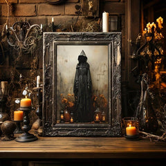 4pcs Canvas Poster Modern Art Halloween Crow Wall Art Spooky Ghost